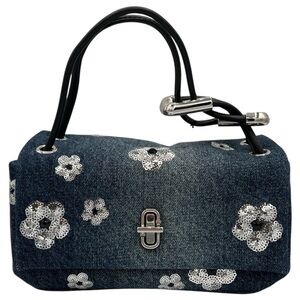 Marc Jacobs Sequin Daisy Denim Mini Dual Bag Shoulder Purse